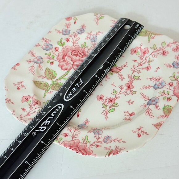 Johnson Bros Rose Chintz Square Plate 7.5 Iich VTG England Floral Cottage Chic - Picture 12 of 15